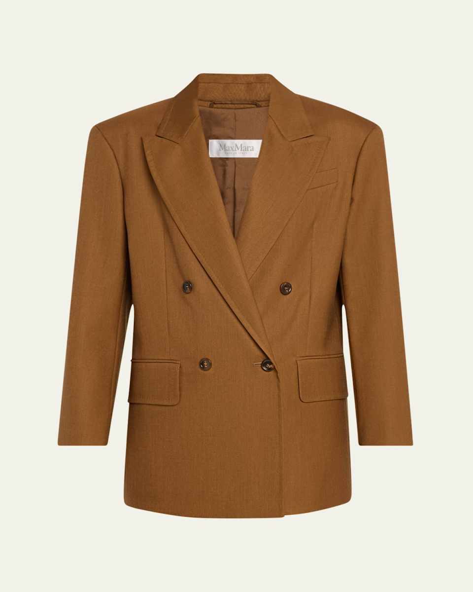 Palanca Double-Breasted Silk Jacket